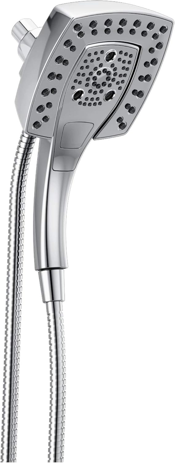 Delta Faucet 5-Spray In2ition 2-in-1 Dual Hand Held Shower Head with Hose, Magnetic Docking Handheld Shower Head, Chrome 58474-25