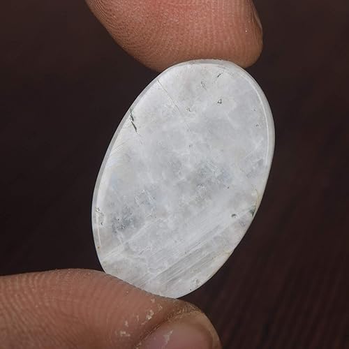 Vista 5 de GEMHUB Piedra lunar arcoíris certificada 19.00 Ct Azul Flash Cabujón Óvalo Piedra de Luna Piedra de Luna EW-980, Gema, Tono de piedra lunar mejorada