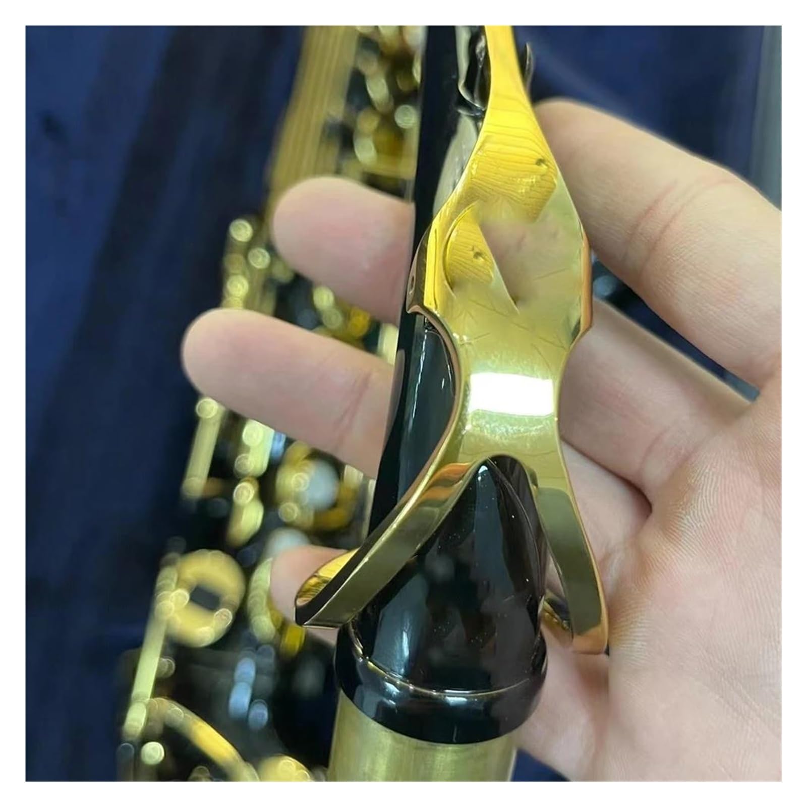 Saxofón Saxofón Alto Mi Bemol Negro Níquel Oro Alto Uno A Uno Instrumento De Jazz Tallado Con Estuche (Color : Leather case)
