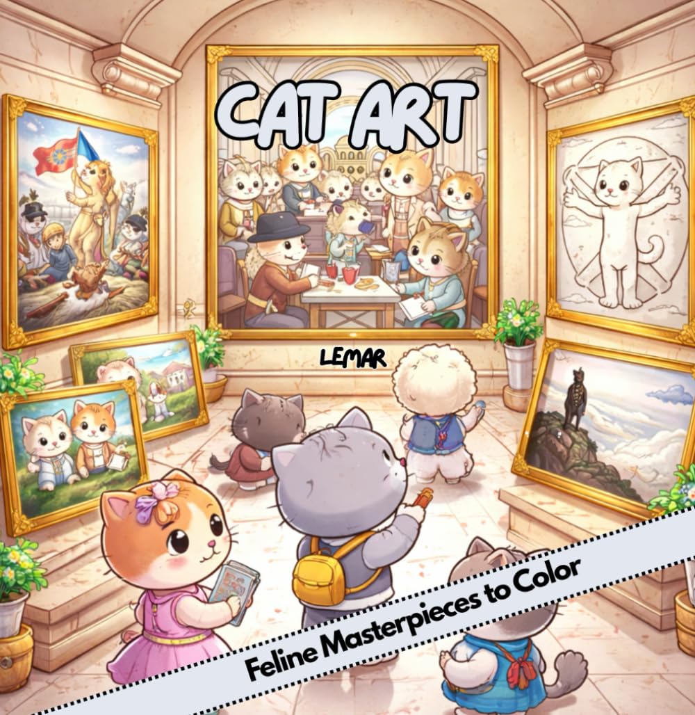 Cat Art: Feline Masterpieces to Color