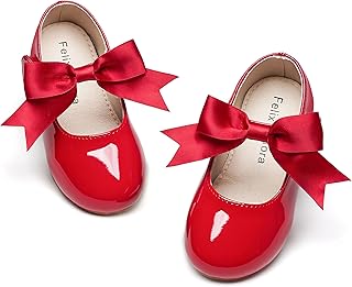Toddler Flower Girl Dress Shoes - Girl Ballet Flats Party School Shoes Wedding - Buy now