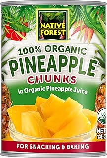 Native Forest Organic Pineapple Chunks - Canned Pineapple Chunks in Juic...