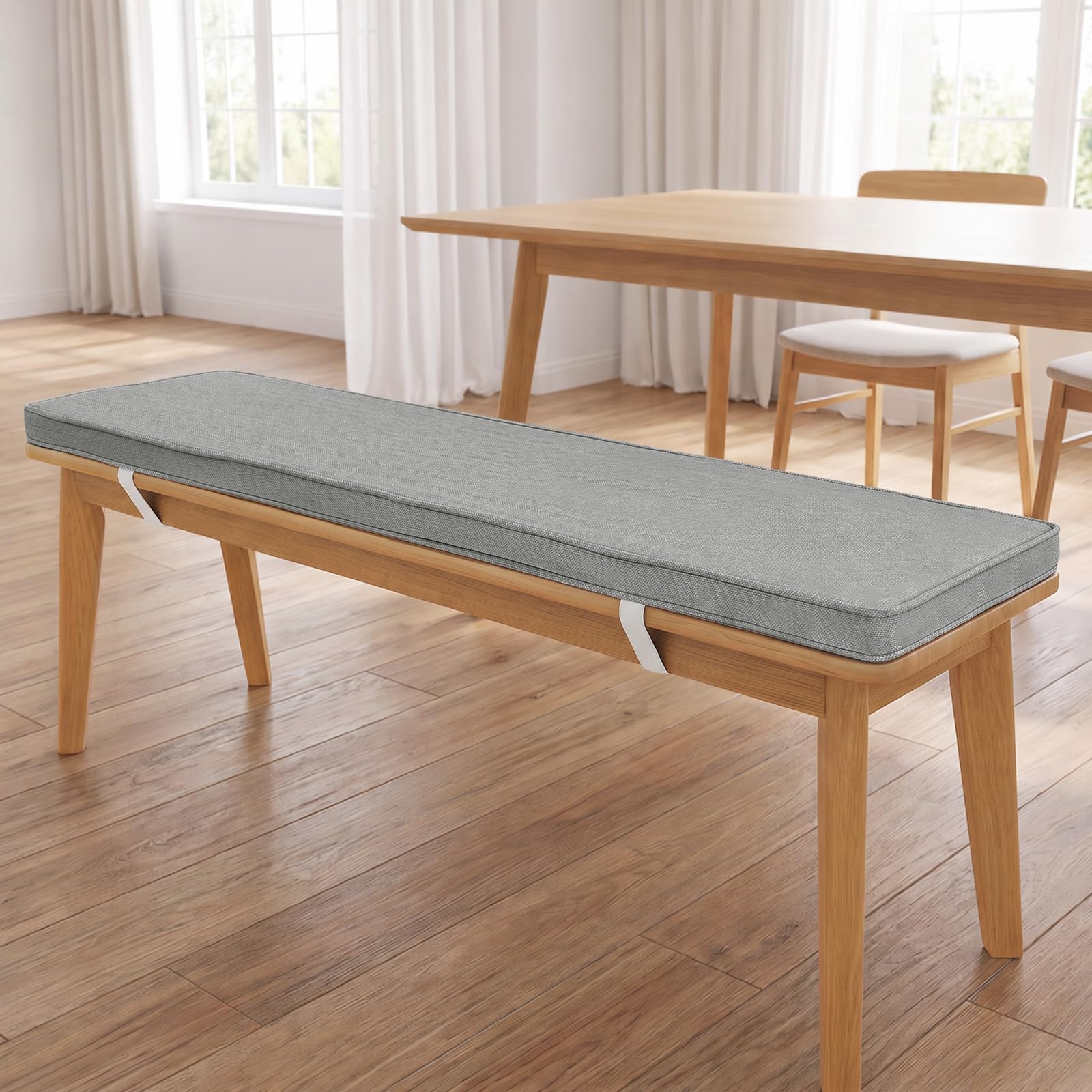 Aocase Bench Cushion 5 cm Thick 180x40cm, Washable Indoor Linen Bench Pad