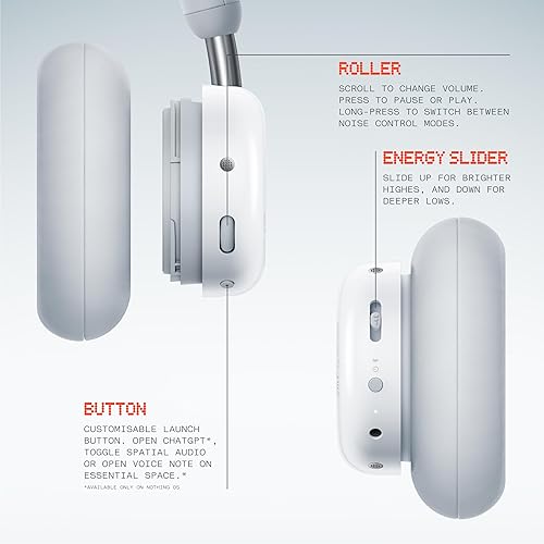 Miniatura 4 de CMF by Nothing Auriculares inalámbricos con cancelación activa de ruido Bluetooth 5.4 sobre la oreja, tiempo de reproducción ANC 50H, control