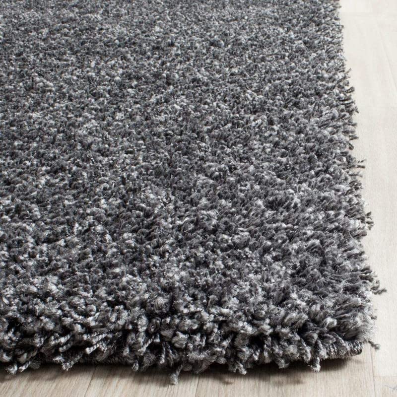 Image of FIASCO Shaggy Carpet Ultra Soft Microfiber | 2 Inches Pile Height Back in Canvas Shaggy Carpet for Living Room | Bedroom | Hall | Guest Room | 3x6 Feet Grey