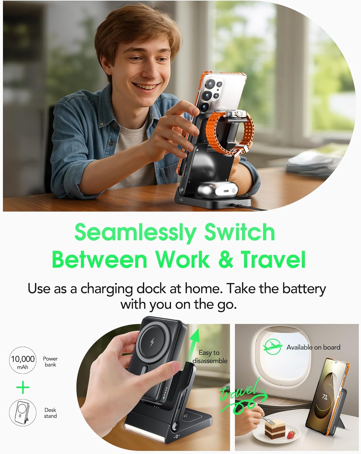 The Ultimate 5-in-1 Foldable Charging Station: Power Up Your Samsung Devices Anywhere!