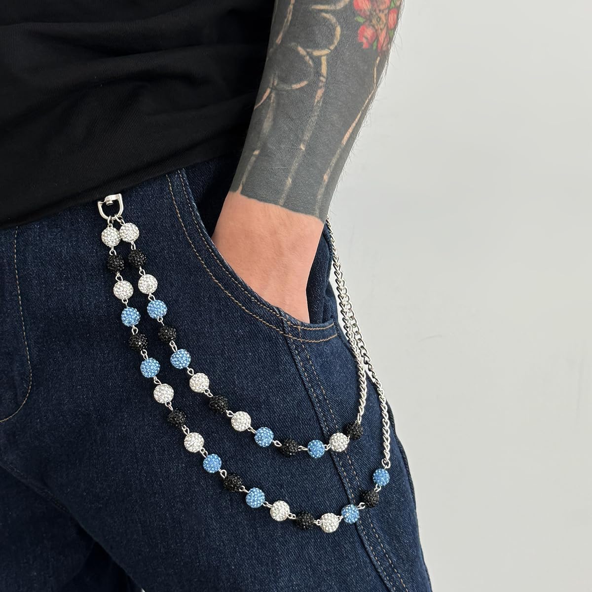 Bead Waist Chain Bohemian Pants Chains for Men Women, Hipster Jeans Chain for men women Fashion Accessories