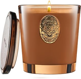 M&SENSE Scented Candle Hot Chocolate, 260g Glass Scented Candle Natural Soy Candle, 55 Hours Burn Time, Christmas Candle Gifts for Women and Men