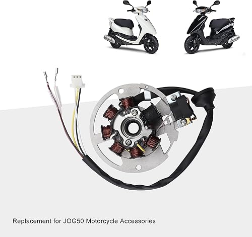 Miniatura 5 de GOOFIT 5 alambres 7 bobinas de encendido magneto estator reemplazo para 2 tiempos AC JOG 50cc 90cc 2T 1E40QMB scooter chino ciclomotor piezas