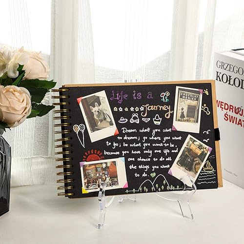 Miniatura 5 de 2 piezas, 9.8 pulgadas, caballetes de acrílico transparente, soportes de exhibición/soportes de placa para exhibir fotos, marcos de fotos u otros