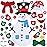 Max Fun Diy Felt Christmas Snowman Games Set with 58Pcs Crafts kit Wall Hanging Xmas Gifts for Christmas Winter Holiday Party Decorations (Snowman)