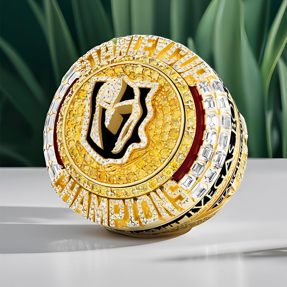 2023 Stanley Cup Golden Knights Championship Ring Nachbildung des NHL Championship Ring mit Holzbox Fans