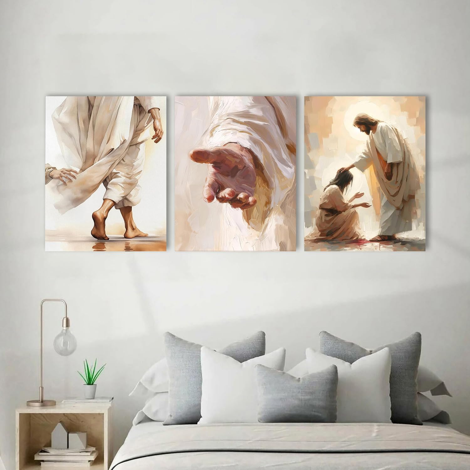 6 Pack Jesus Diamond Art Kits for Adults - Christian 5D Diamond Dots Painting Kits for Adults Beginner,DIY Modern Round Full Drill Paintings with Diamonds Gem Art for Home Wall Decor Gifts 12x16IN