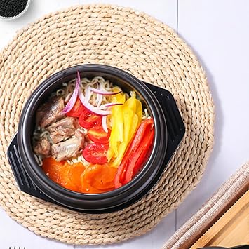 Stone Pot Casserole Ceramic Pot for Home Cooking Soup Rice Use in Place Pan for Biryani