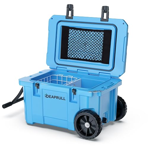 DEAPRULL 55 Qt Hard Cooler Wheels product photo (Coolers & Ice Chests) — ScooterReviewPro review