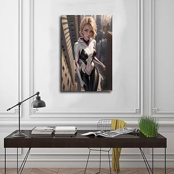 AI Bodysuit Beauty, AI Sexy Girl, Sexy Lingerie, Short-haired Beauty 13 Canvas Poster Wall Art Decor Print Picture Paintings for Living Room Bedroom Decoration Unframe: 12x18inch(30x45cm)