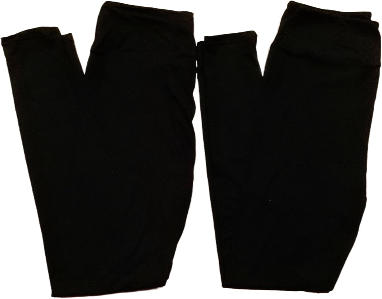 Lularoe 2 Pair's Tween Solid Black Leggings Fits Kids Sizes 00/0