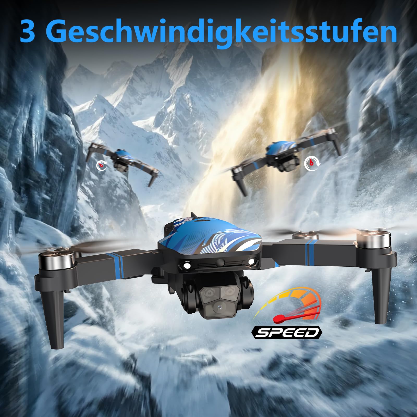 Drohne mit Kamera 4K LCD-Bildschirm FPV Video Bürstenloser Motor 270° Hindernisvermeidung Zusammenklappbarer RC Mini Quadcopter Unter 250G