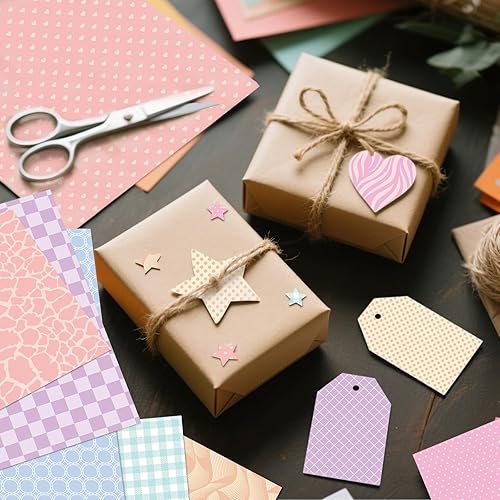 Miniatura 8 de Papel decorativo de cartulina de Pascua pastel de 12 x 12 pulgadas, 36 hojas, para hacer tarjetas, planificador, fondo de origami, álbum de