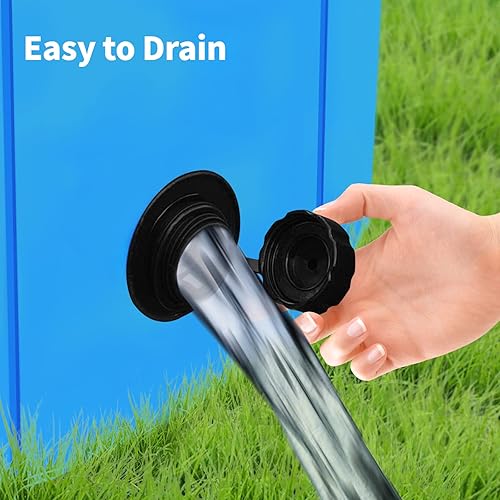 Miniatura 6 de Piscina plegable para perros, piscina de plástico duro para perros y gatos, bañera plegable portátil para perros y gatos (XXL 63 pulgadas)