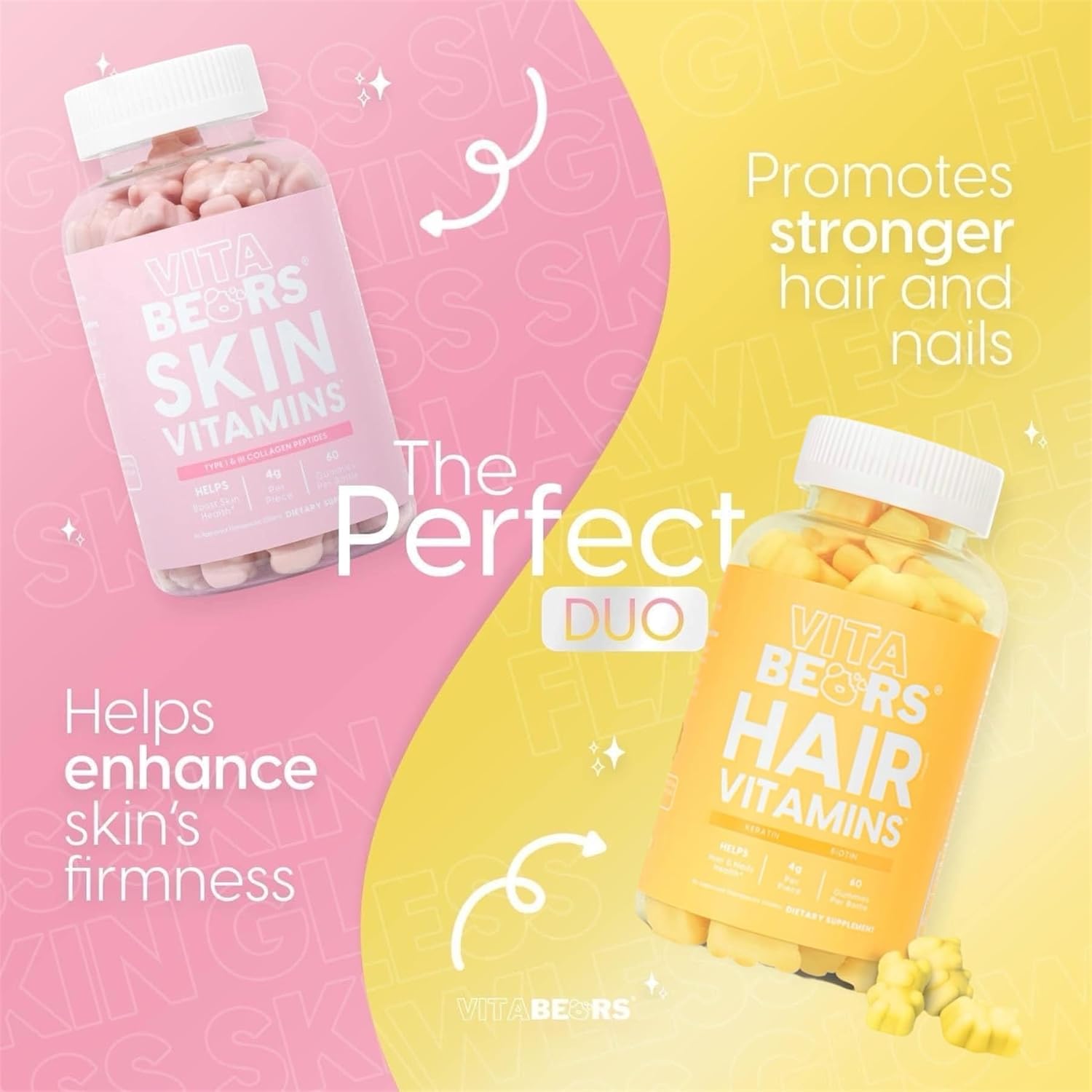 Perfect Duo: Hair & Skin Vitamins - Healthy Skin, Hair & Nails