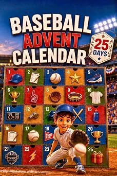 Baseball Advent calendar 2026 25 Days of Amazing Facts, Records, and Fun Quizzes for Young Fans - stocking stuffers for teen boys