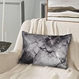 Satin Pillowcase for Hair and Skin, Light Black Marble Pillow Cover Queen Size 20x30 Inch Soft Smooth Breathable Cooling Silky Pillow Cases with Hidden Zipper, Gifts for Women Men