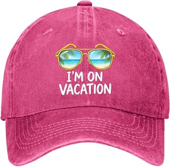 On Vacation Club Beach Baseball Hats for Womens Breathable Cap