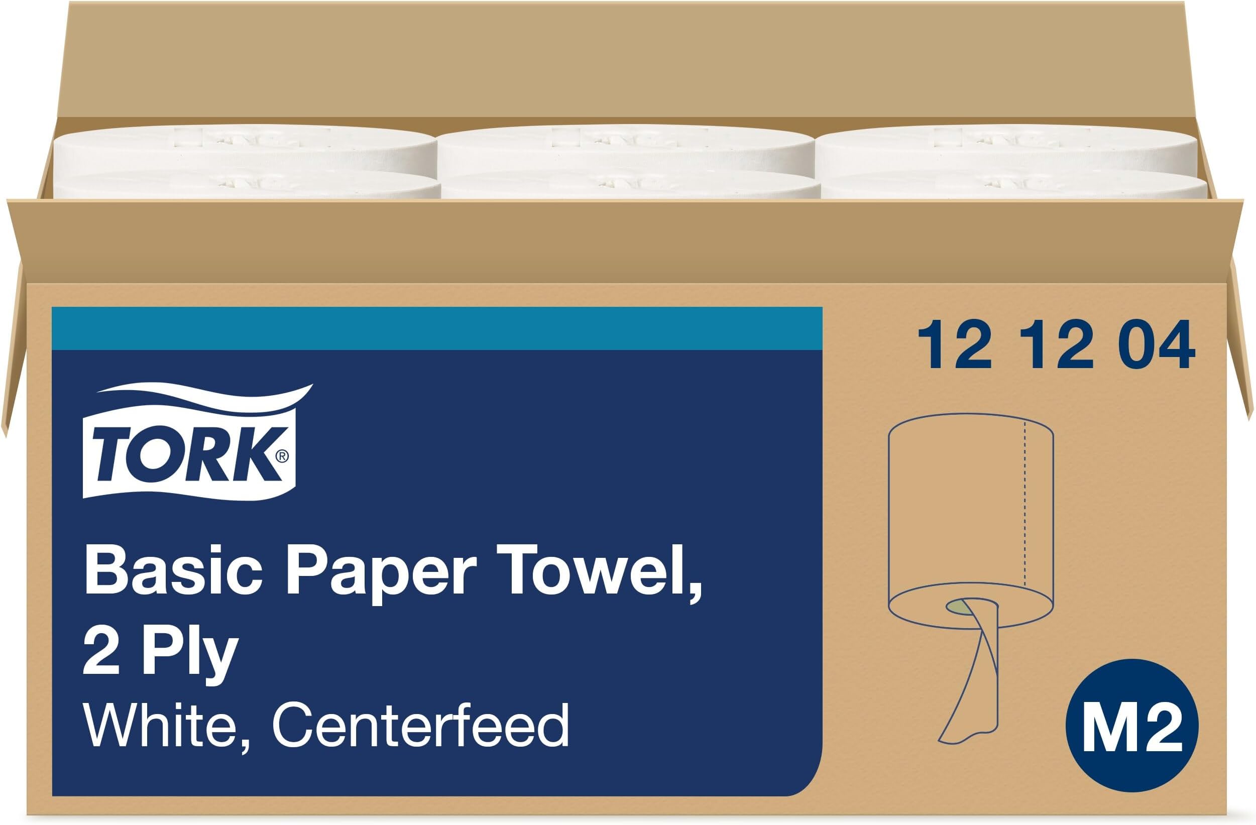 Soft Centerfeed Hand Towel White M2, High Absorbency, 6 x 600 Sheets, 121204