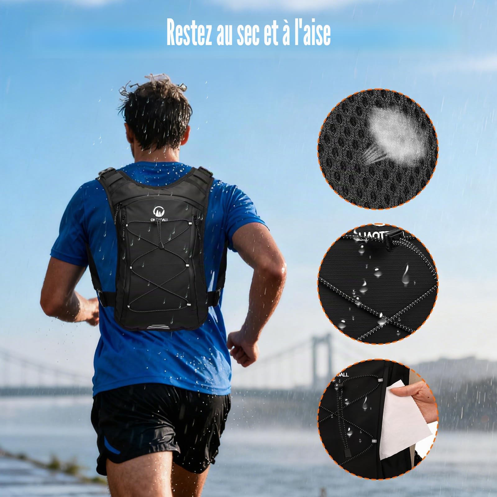 Gilet Hydratation Running Femme avec 2L TPU Poche à Eau, Gilet d'hydratation Tactique imperméable, Sac Hydratation Running, Gilet Course a Pied Femme pour Randonnée Trail Running Vélo Ski