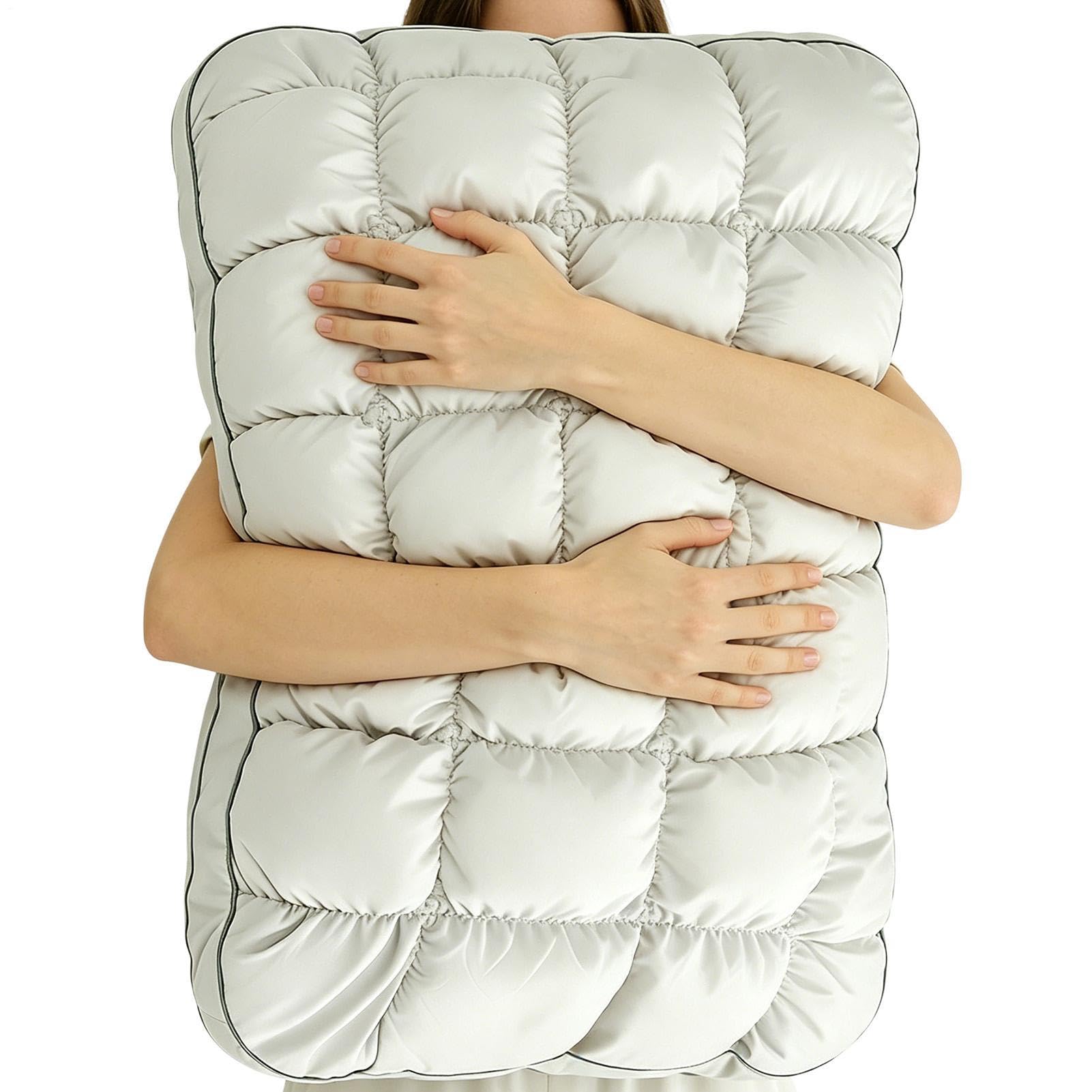 Cuscino Cloud Trapuntato, Traspirante Trapuntato Effetto, Rinfrescante | Cuscini Imbottiti In Microfibra Corpo, Braccio, Pancia, Fianco, Collo, Spalla, Viaggio, Ospedale, Hotel E Casa