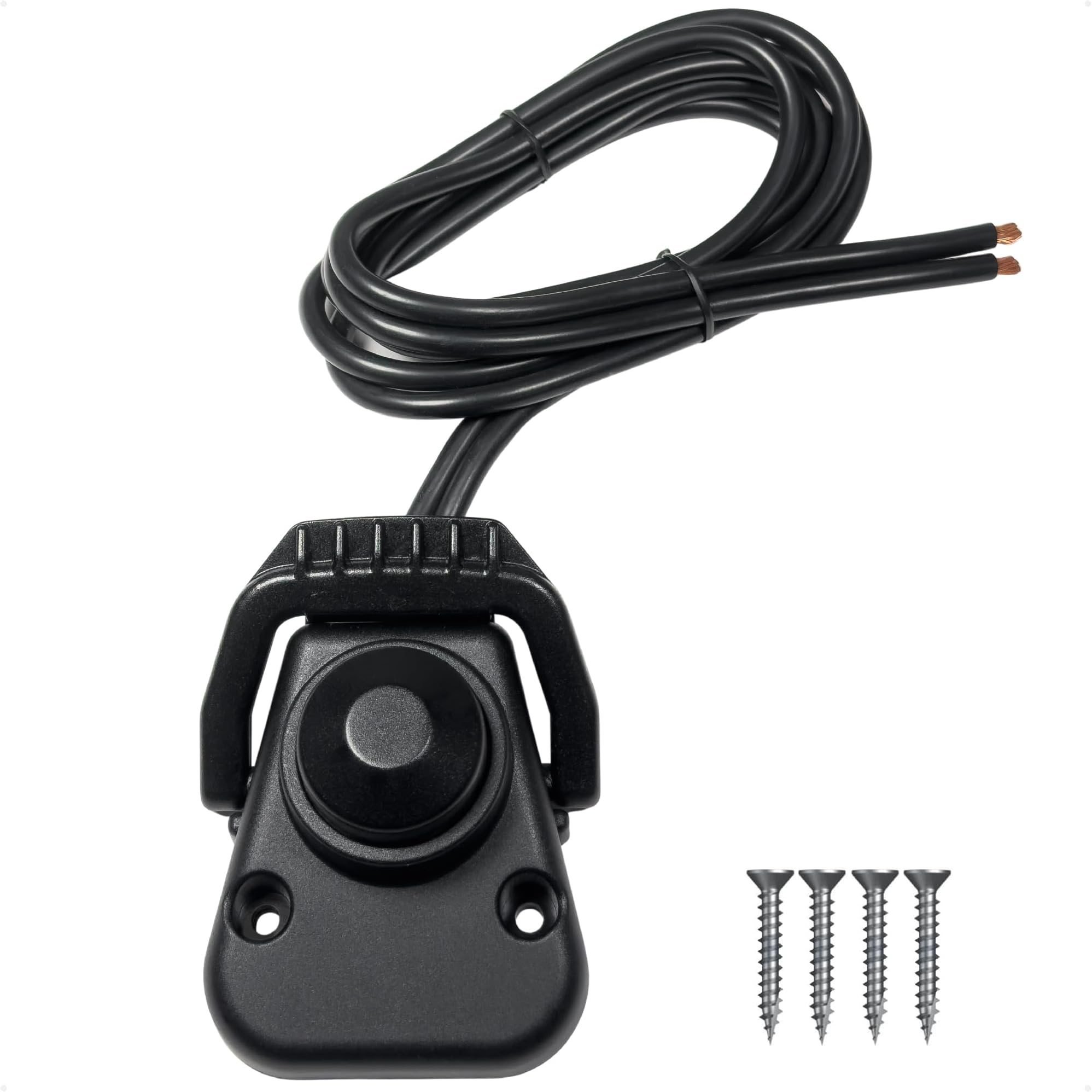 Trolling Motor Foot Switch with On Lever Continuous Control, Rated to 50 Amps DC, 12-24-Volts, Black Polycarbonate, Waterproof IP65 - FO4601