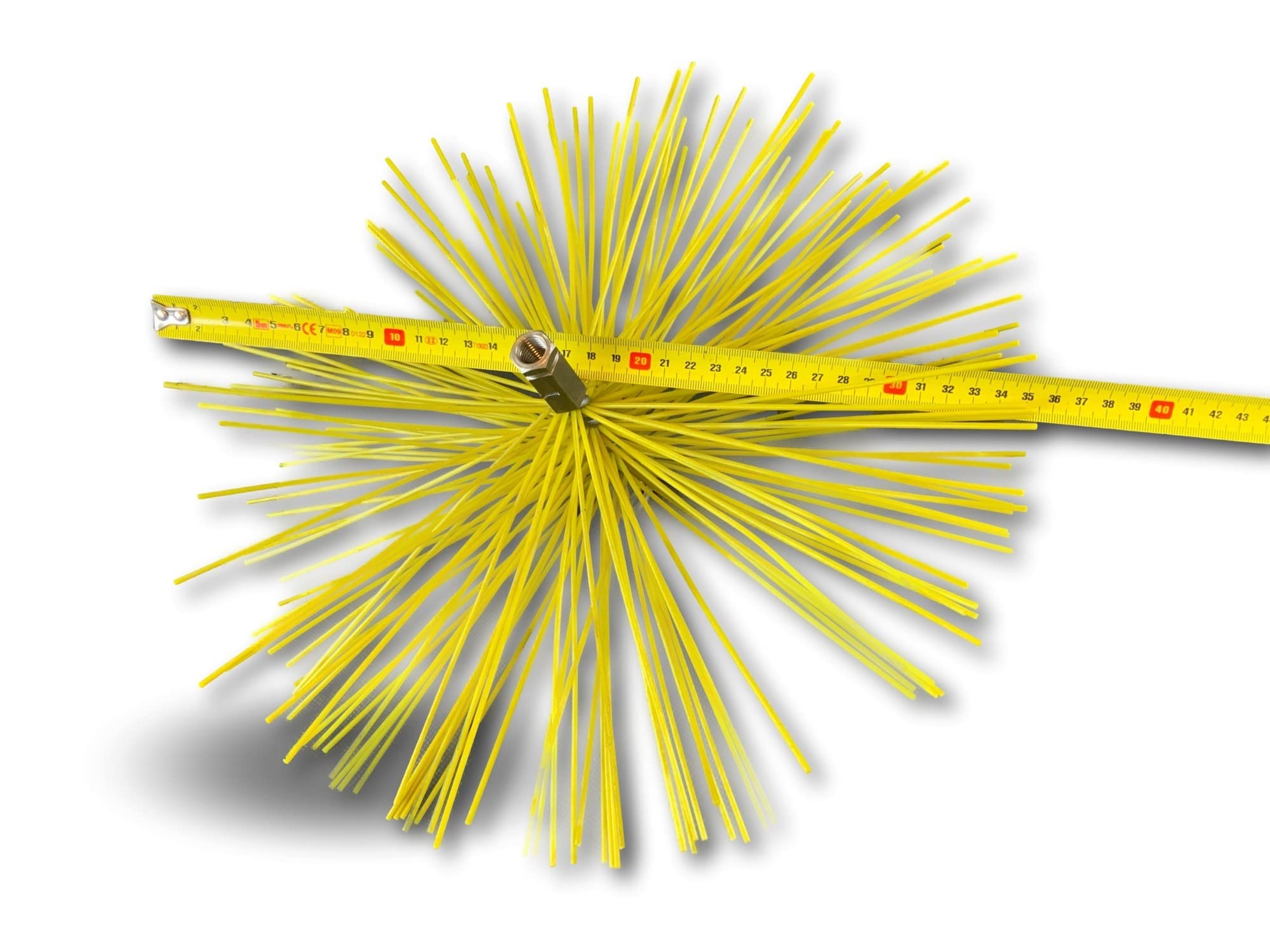 Kibros Scovolo tondo sintetico Ø 350 mm attacco M12 | Attacco in acciaio filettato M12×1,75 mm, compatibile con ogni tipo di asta, per camini, stufe, tubazioni e grondaie.
