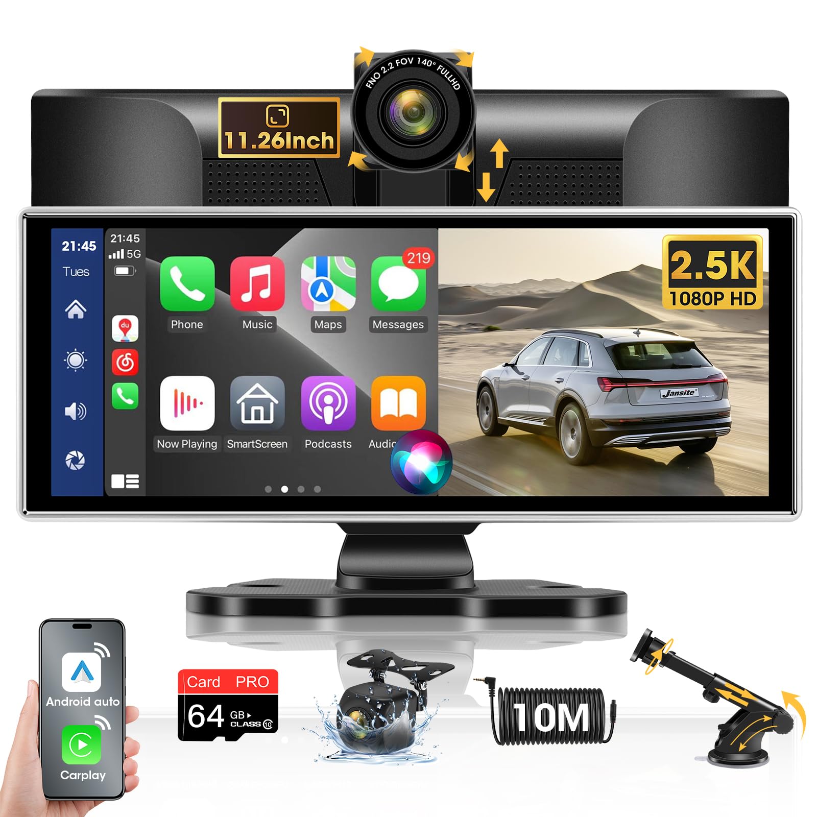 Perfect Size: 11.26 Inch Carplay Display Android Car Display with