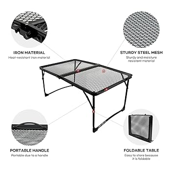 【サイズ:92*42*29cm】IDOOGEN アウトドア テーブル 折り畳み Amazon.co.jp: IDOOGEN キャンプ テーブル メッシュ サイド