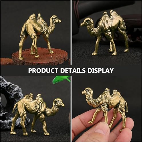 Miniatura 9 de Garneck Decoración de mesa de camello de latón Escultura de camello de cobre, figura de camello de latón, escultura de animales de latón, riqueza,