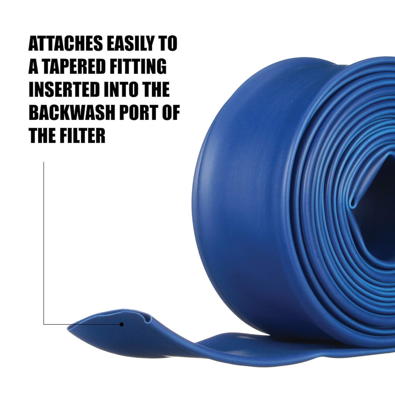 Blue Devil 25-Foot Backwash Hose for Pool with Hose Clamp, 1-1/2