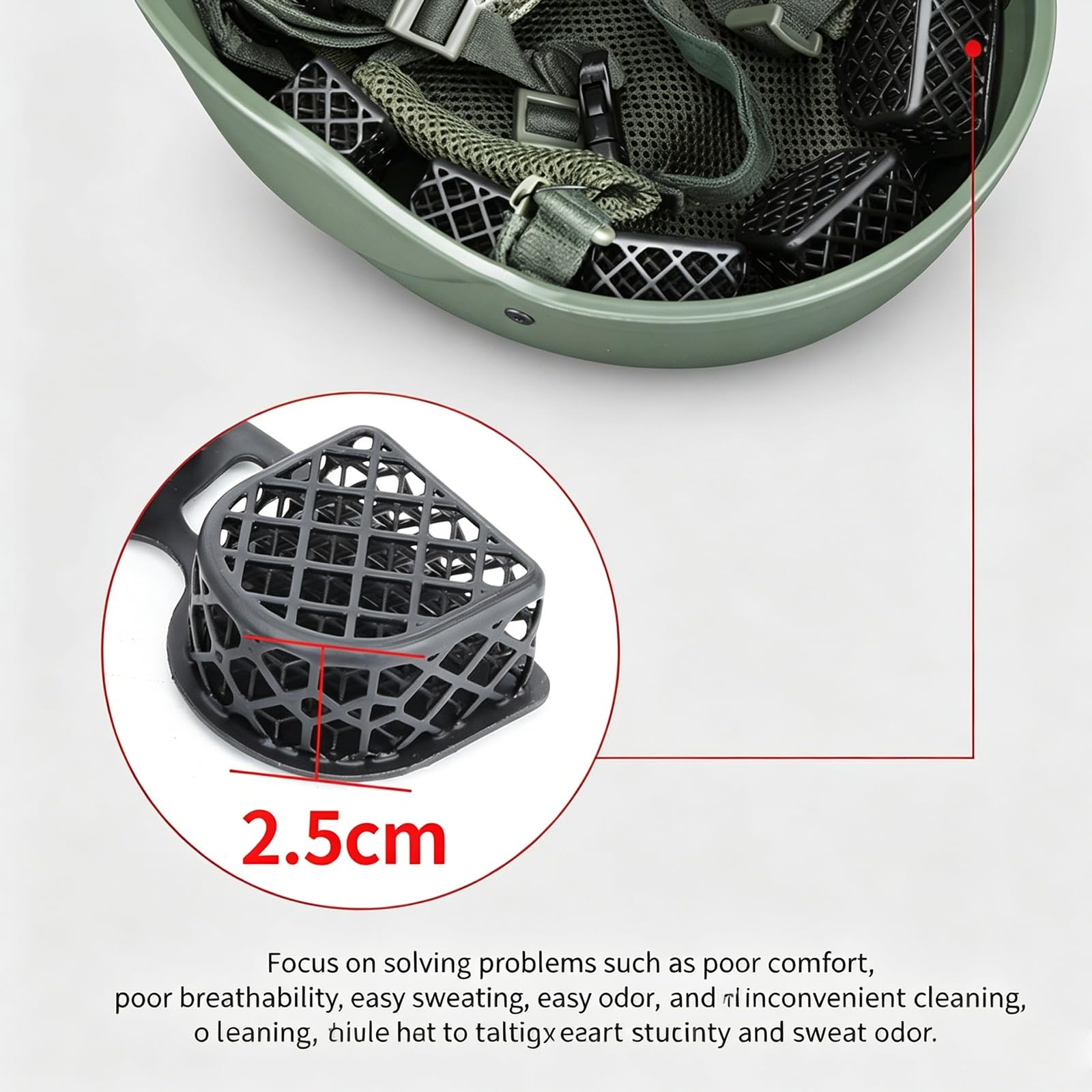 Almohadillas tácticas de repuesto para casco, forro de cojín de EVA transpirable para accesorios de casco FAST ACH MICH