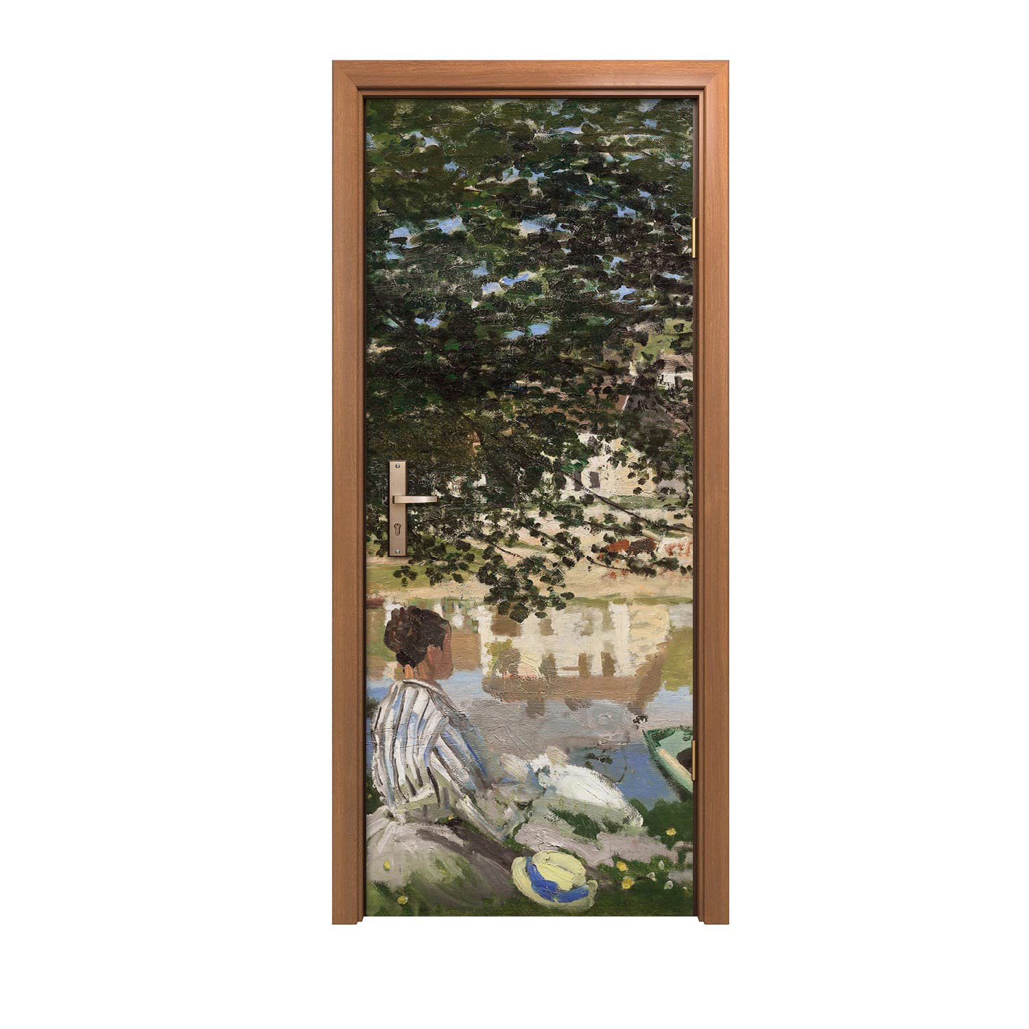 Autocollant de porte 90x200cm Seine Bennecourt décor mural amovible