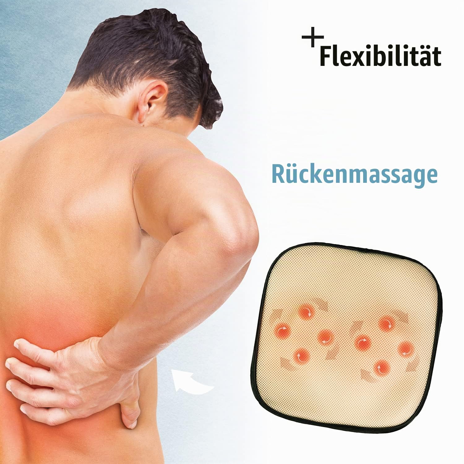 Prorelax Shiatsu-Massagerät, Massage von Nacken bis Fuß, Mit zuschaltbarer Wärme-Funktion, Abnehmbarer waschbarer Fußsack, Druckpunktmassage mit umschaltbarer Drehrichtung