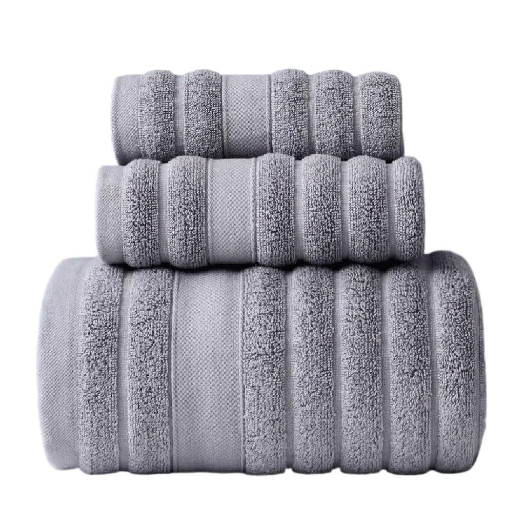 Serviette de bain en coton et ensemble de serviettes de ménage non pelucheuses pour adultes