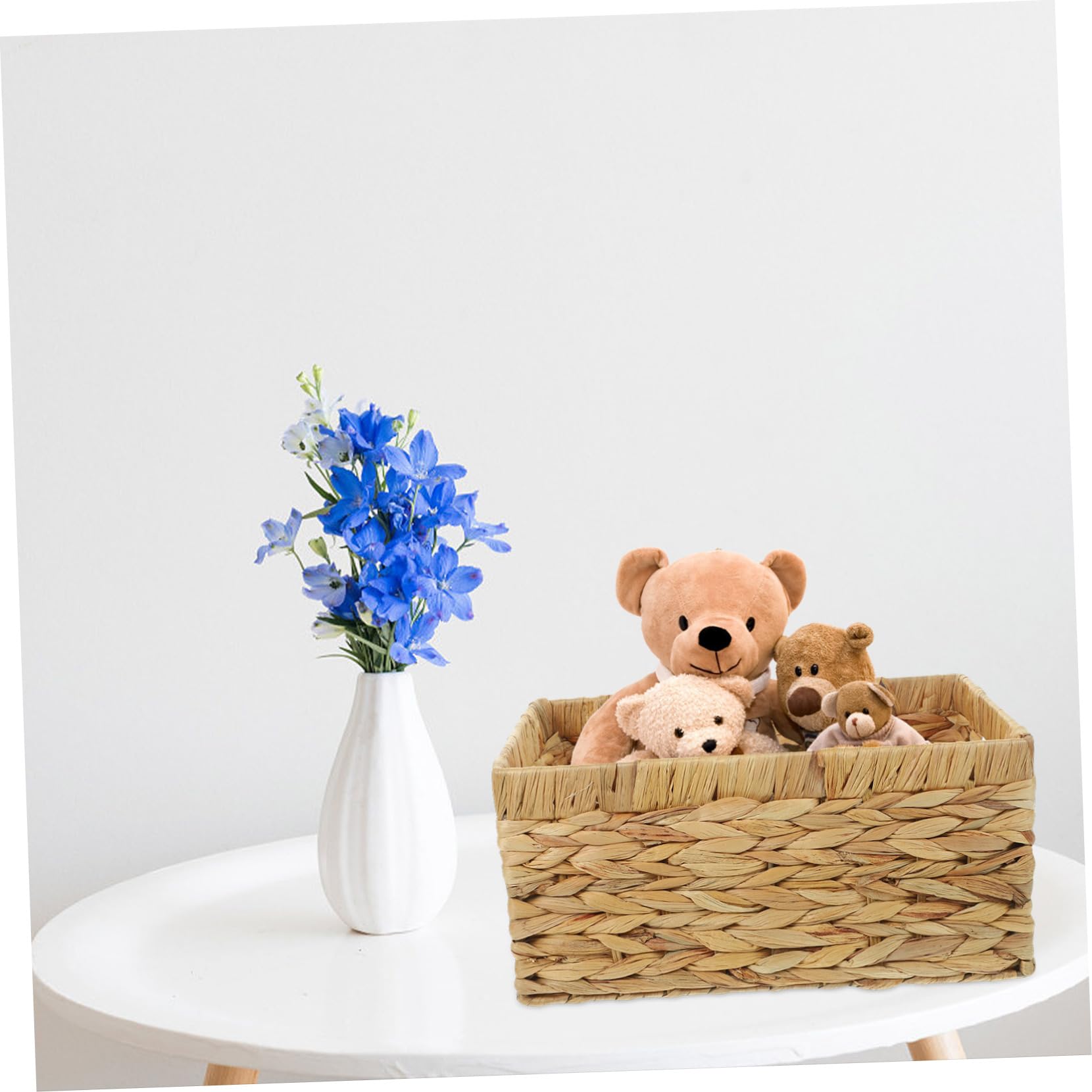 Cabilock Panier De Rangement Tissé Jacinthe Eau Séchée Pour Organisation Maison Bureau Salon Chambre Salle De Bain