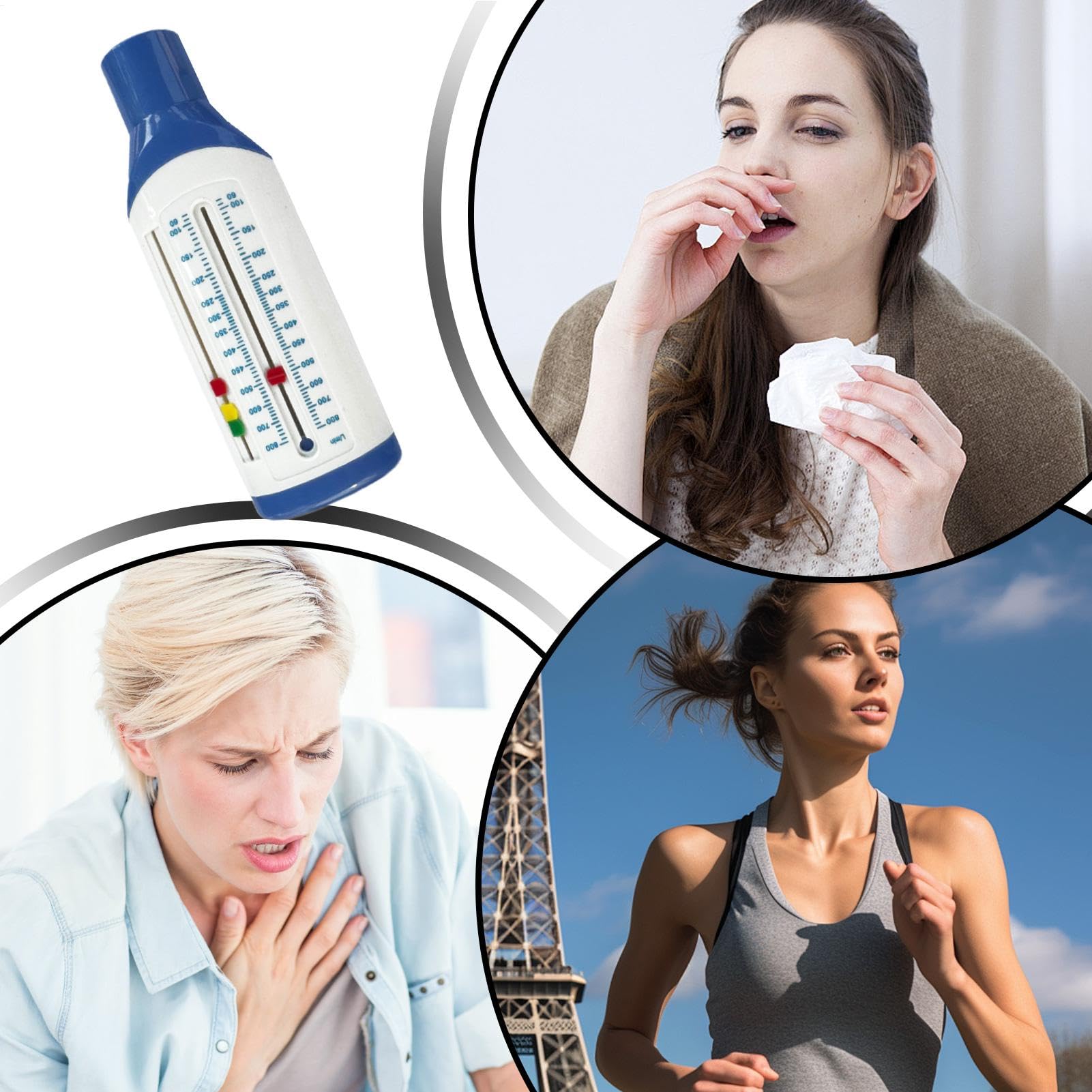 Spiromètre de poche avec balance Appareil d'exercice portable pour le fitness respiratoire