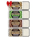 Viking Revolution 4 Pack Mens Colognes - 0.5 Oz Solid Perfume with Spiced Vanilla, Sweet Tobacco, Majestic Oud, Bergamot - Travel Wax Balm Cologne