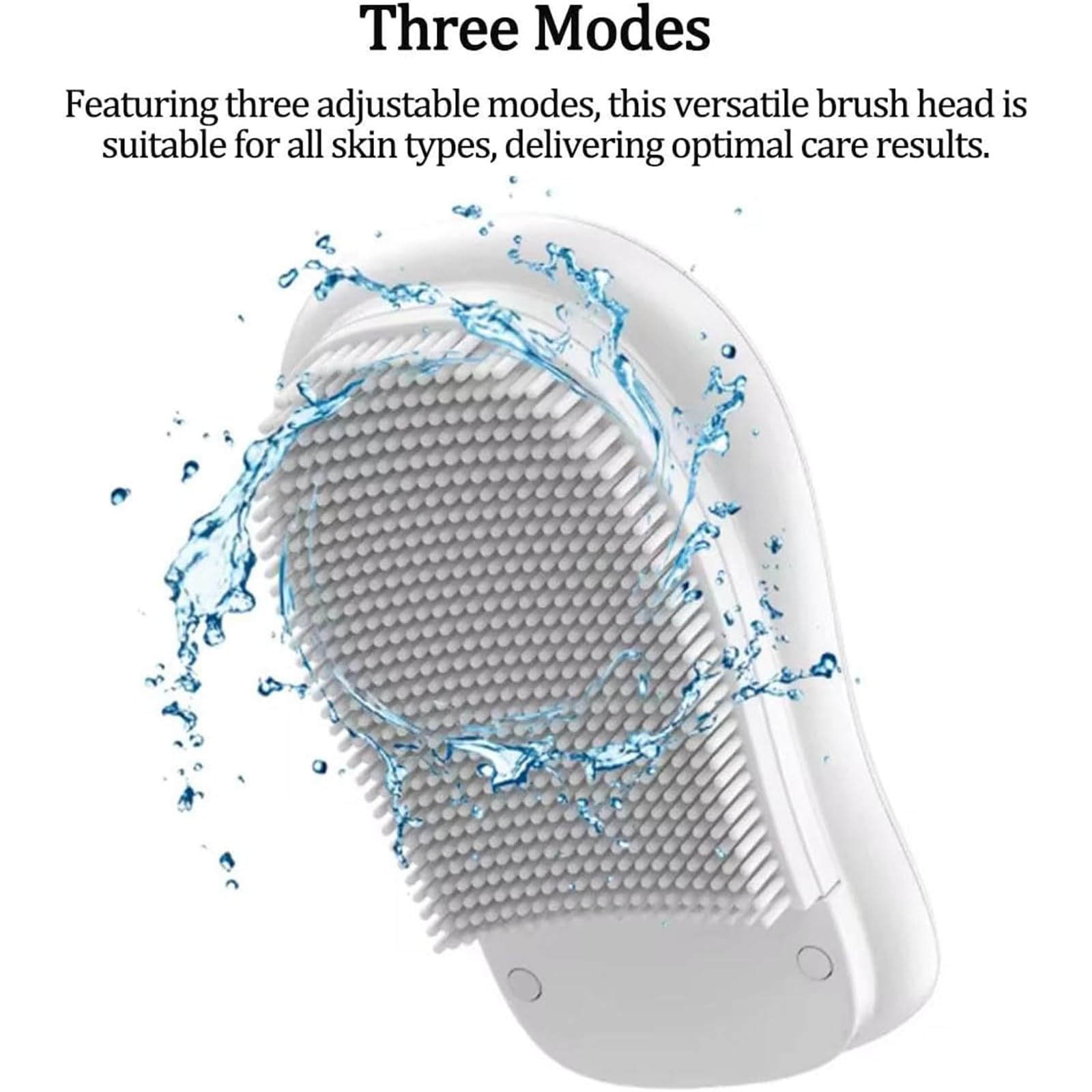 Elektryczna Szczotka Soniczna Do Szorowania Ciała I Twarzy | Akumulatorowy, pulsacyjny, o wysokiej częstotliwości, oczyszczający, złuszczający i masujący skórę, wodoodporny, biały