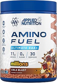 Amino Fuel - Amino Acids Supplement, EAA Essential Amino Acids Powder, Muscle Fuel & Recovery (390g - 30 Servings) (Cola Blast)