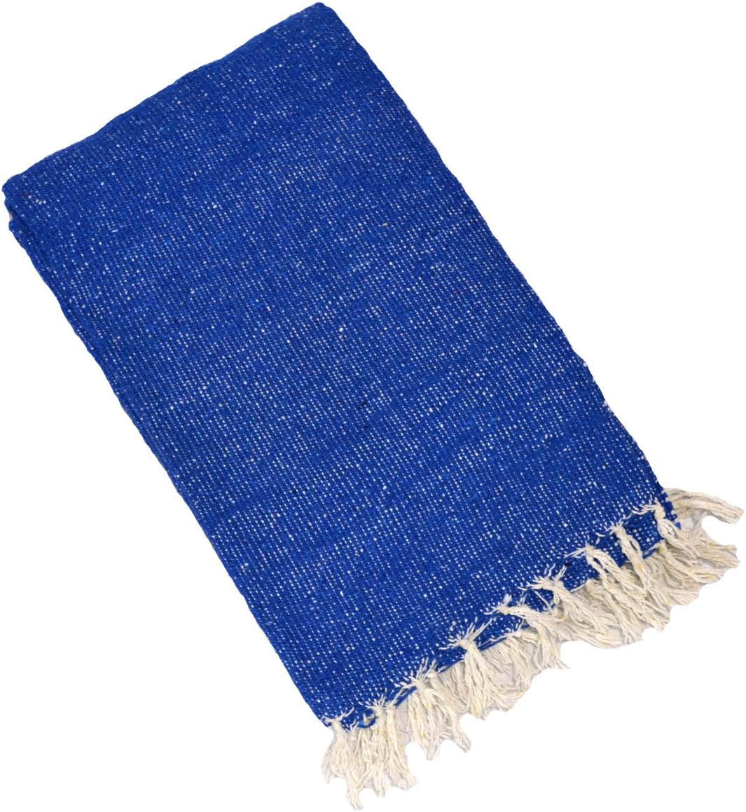 YogaDirect Solid Color Deluxe Mexican Yoga Blanket, Dark