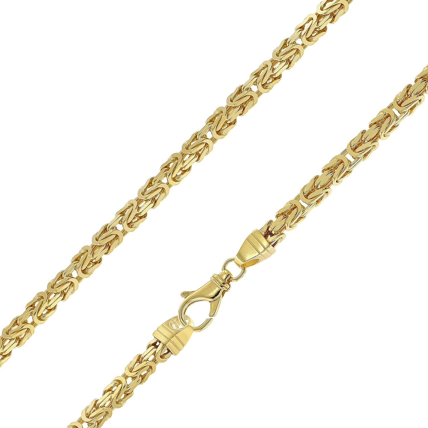 trendor Armband Königskette Gold auf Silber 925 Breite 4,7 mm 51324 | zauberhafter Armschmuck für Damen und Herren, modische Geschenkidee,