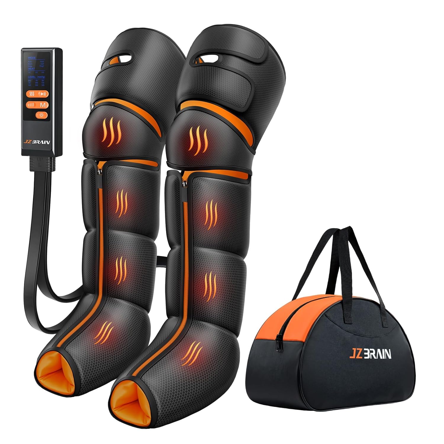 Leg Massager with Heat and Compression : Foot and Calf Massager for Circulation and Pain Relief, Sequential Compression Boots with 6 Modes, 9 Intensity, 3 Heat - Gifts for Mom,...