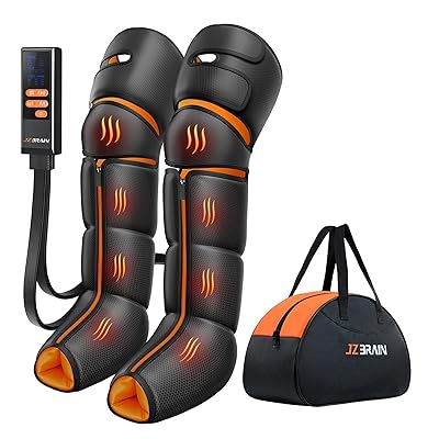 Leg Massager with Heat and Compression : Foot and Calf Massager for Circulation and Pain Relief, Sequential Compression Boots with 6 Modes, 9 Intensity, 3 Heat - Gifts for Mom, Dad, Him, Her
